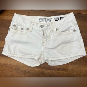 Size 27 white/cream Missme denim shorts